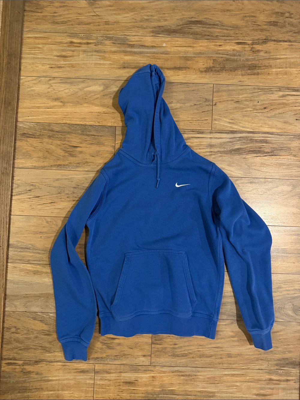 Nike Royal Blue Pullover Hoodie with White Swoosh